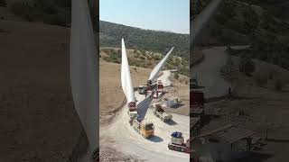 Transporting Huge Wind Turbine Blades With Blade Lifts - #Shorts