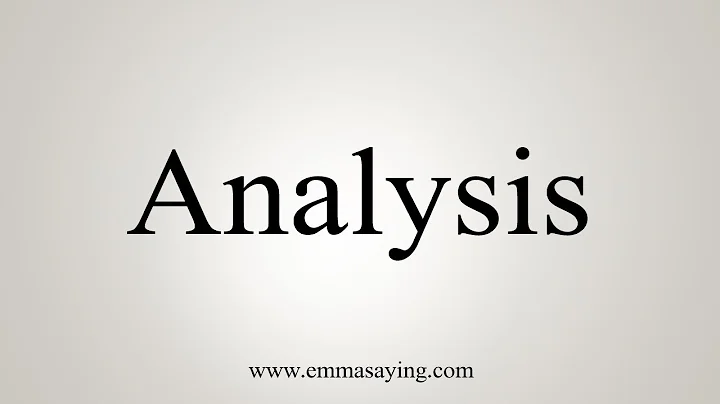 How To Say Analysis