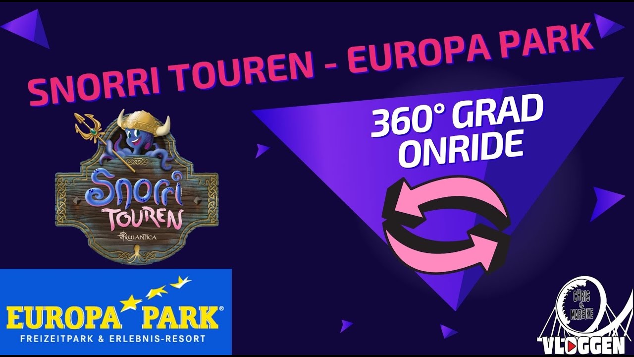 360° Grad Onride SNORRI TOUREN / Europa Park / Skandinavien / POV / Facecam / Darkride / Rulantica