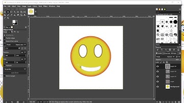 GIMP Smiley Face EMOJI using Ellipse Selection Tool for beginners.