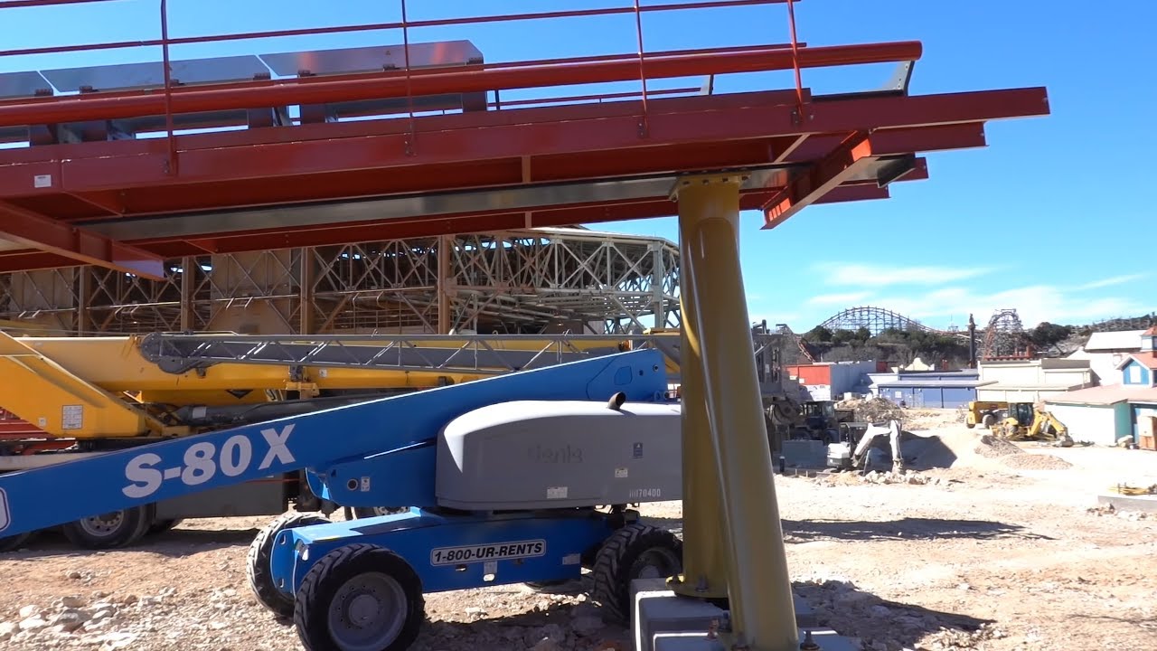 Six Flags Construction Update Dr. Diabolical Cliffhanger Fiesta Texas