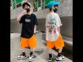 【2022 夏の生活応援セール】【110‐170】プリント おしゃれ 韓国系 キッズ 子供服 男の子 半袖 セットアップ
