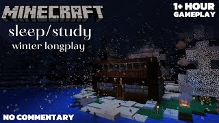 Minecraft Calm Cozy Winter Longplay | No Commentary &amp; Ads | 1 hour of relaxing noises