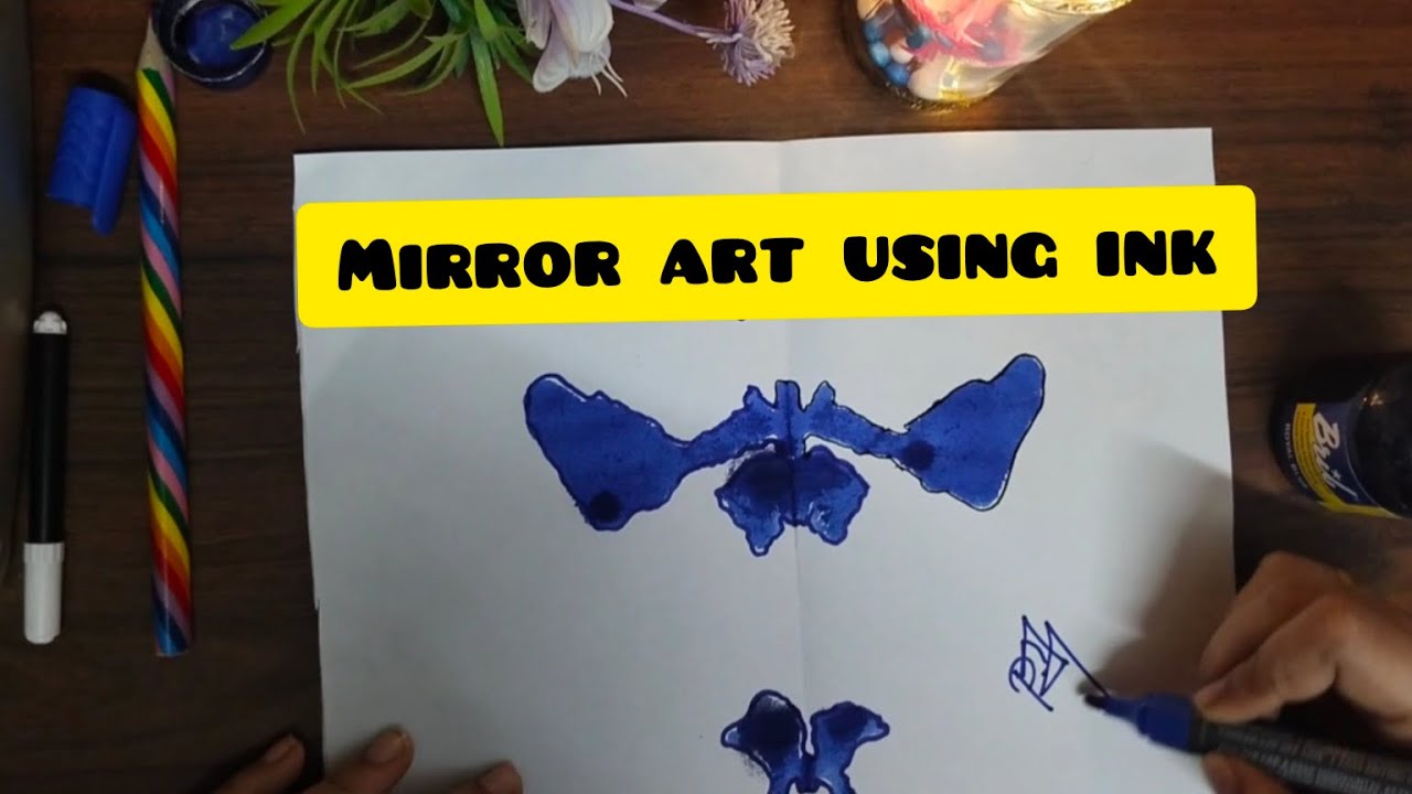 Mirror art drawing ink art painting art ink abstract drawing painting 