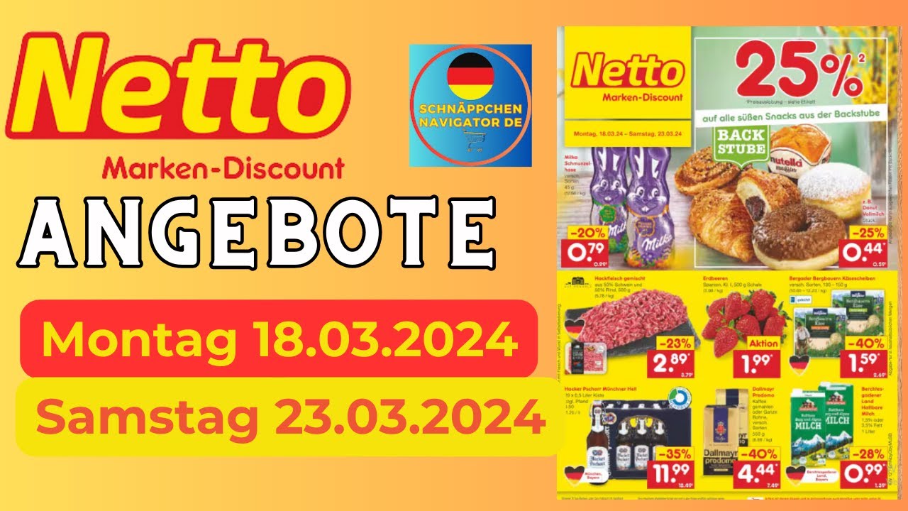 NETTO Prospekt Angebote ab 18 MÄRZ 2024 ORIGINAL KATALOG YouTube
