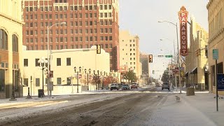 Snowy roads in Amarillo
