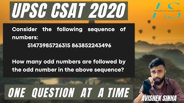 Consider the following sequence of numbers:51473985726315 863852243496 | UPSC CSAT 2020 | AVISHEK |