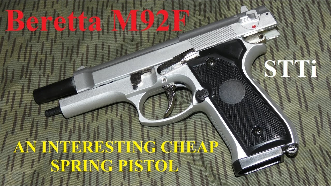 Beretta M92F - An interesting spring pistol by STTi - YouTube