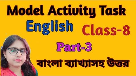 English Model Activity Tasks Class 8 Part 3 Unique Learning Lab