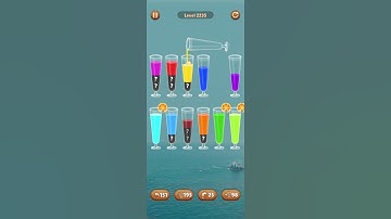 Water color sort level 2235 #androidgameplay #watersortpuzzle #shorts
