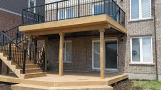 Kitchener 2 Level Pt Deck With Custom Roofing System