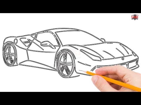 How To Draw A Ferrari Step By Step Easy For Beginnerskids