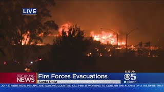 Massive Wildfire Forces Evacuations In Santa Rosa