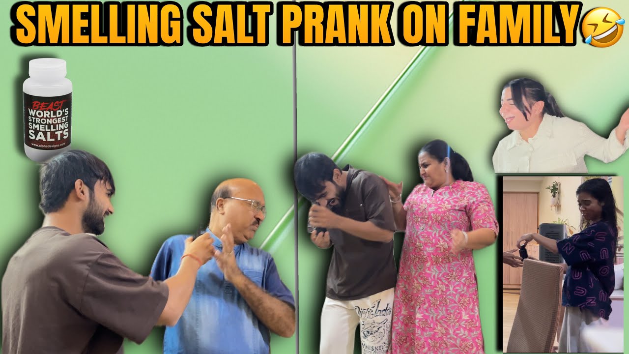 Smelling salt prank on family🤣||Prank pada bhari mummy ne maare chaate😳