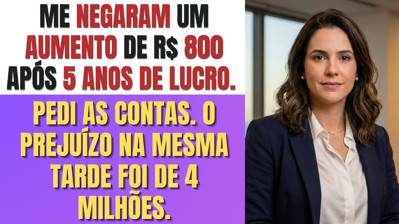 Me negaram um aumento de R$ 800 após 5 anos. Pedi as contas. Prejuízo de 4 Milhões na mesma tarde!
