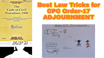 Best Law Tricks for CPC Order-17 ADJOURNMENT
