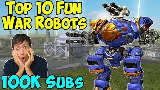 Top 10 FUN War Robots & 100k Subscriber Special WR Gameplay screenshot 4