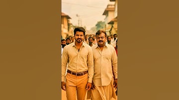 | Captain Vijayakanth | tribute Ai  video with thalapathy Vijay | #youtubefeed #captainvijayakanth