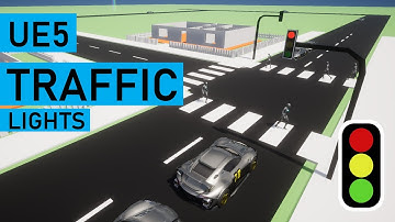 Unreal Engine Traffic System -Traffic Lights System - UE5 Open World #38