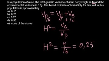 How to find genetic variance (Broad sense heritability)