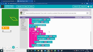 How to draw a flower in code.org (Drawing flower)