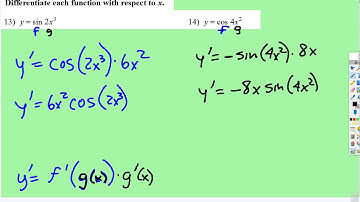 Derivatives: Trig Functions - Chain Rule/Double Chain Rule