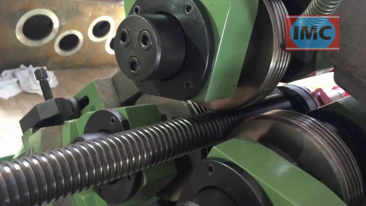 Scaffolding Pipe / Prop Thread Rolling Machine - YouTube