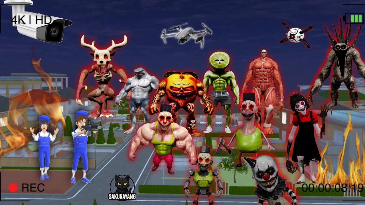 GAWAT!!!PASUKAN HAMOOD HABIBI & ANOMALI MENYERANG KOTA SAKURA😱😈| #sakuraschoolsimulator #sss