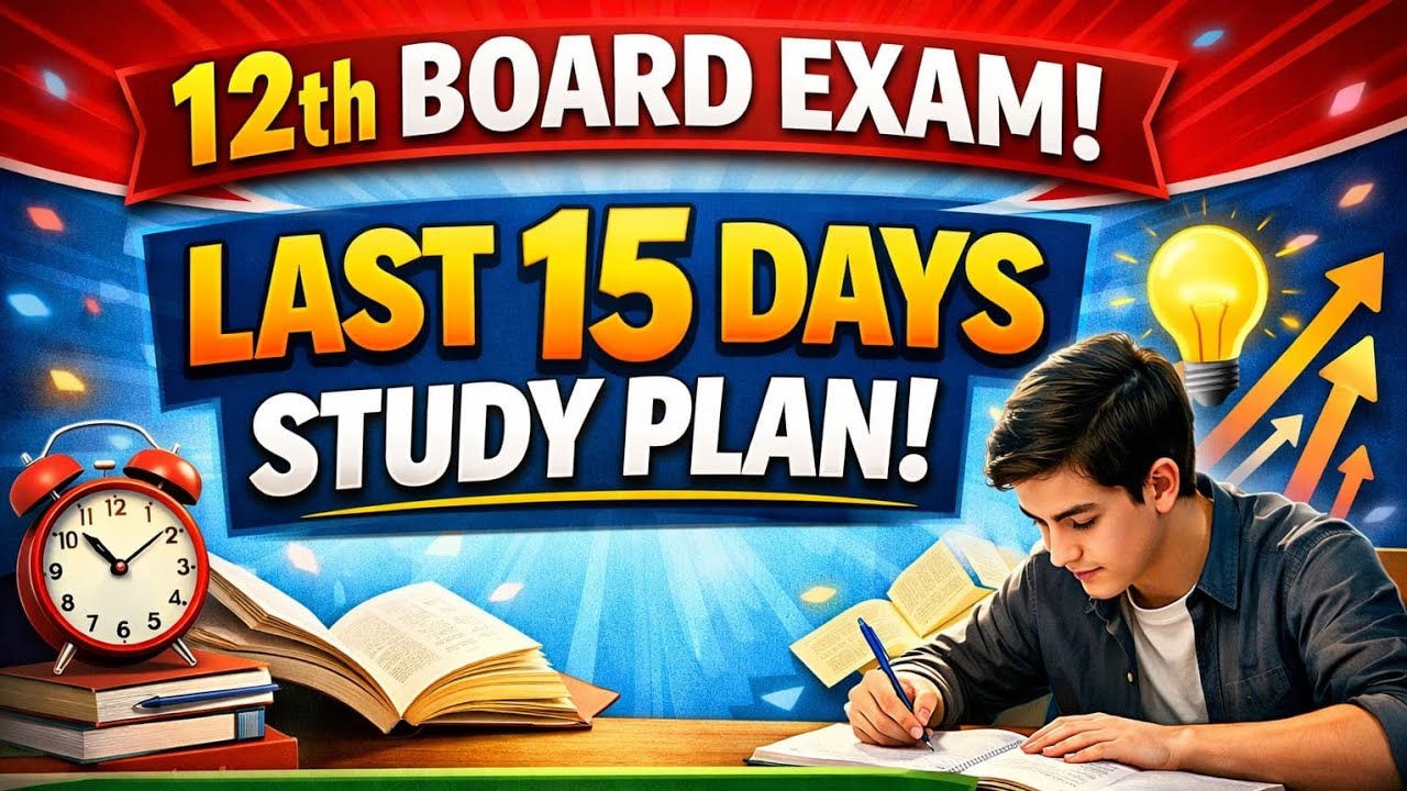 Only 15 Days Left! 📢 12th Maths Complete Study Plan | Board Topper Strategy