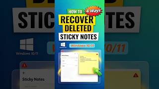 [4 Working Ways] How to Recover Deleted Sticky Notes in Windows 11/10 (2026)