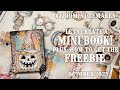 10 minute Mini Book With Freebie, Halloween Freebie, #jj10minutemakes #artjournaltutorial