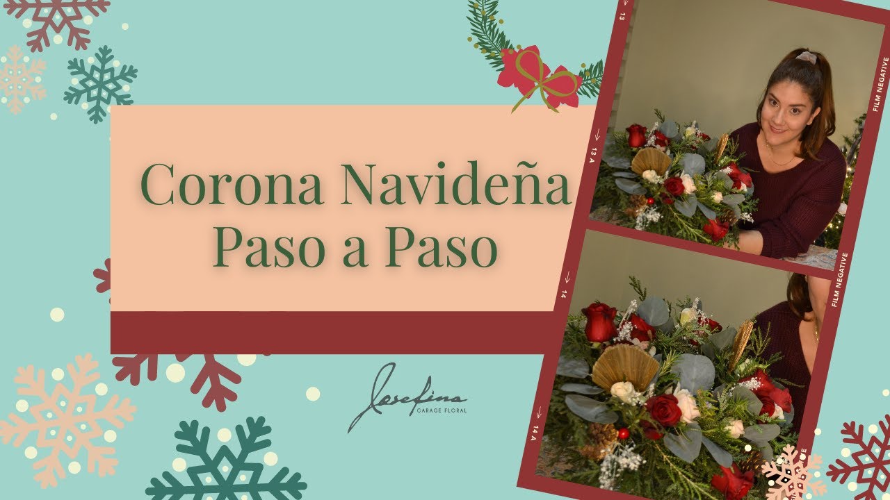 ¿Cómo hacer una corona NAVIDEÑA con flores? | Floristería PASO a PASO