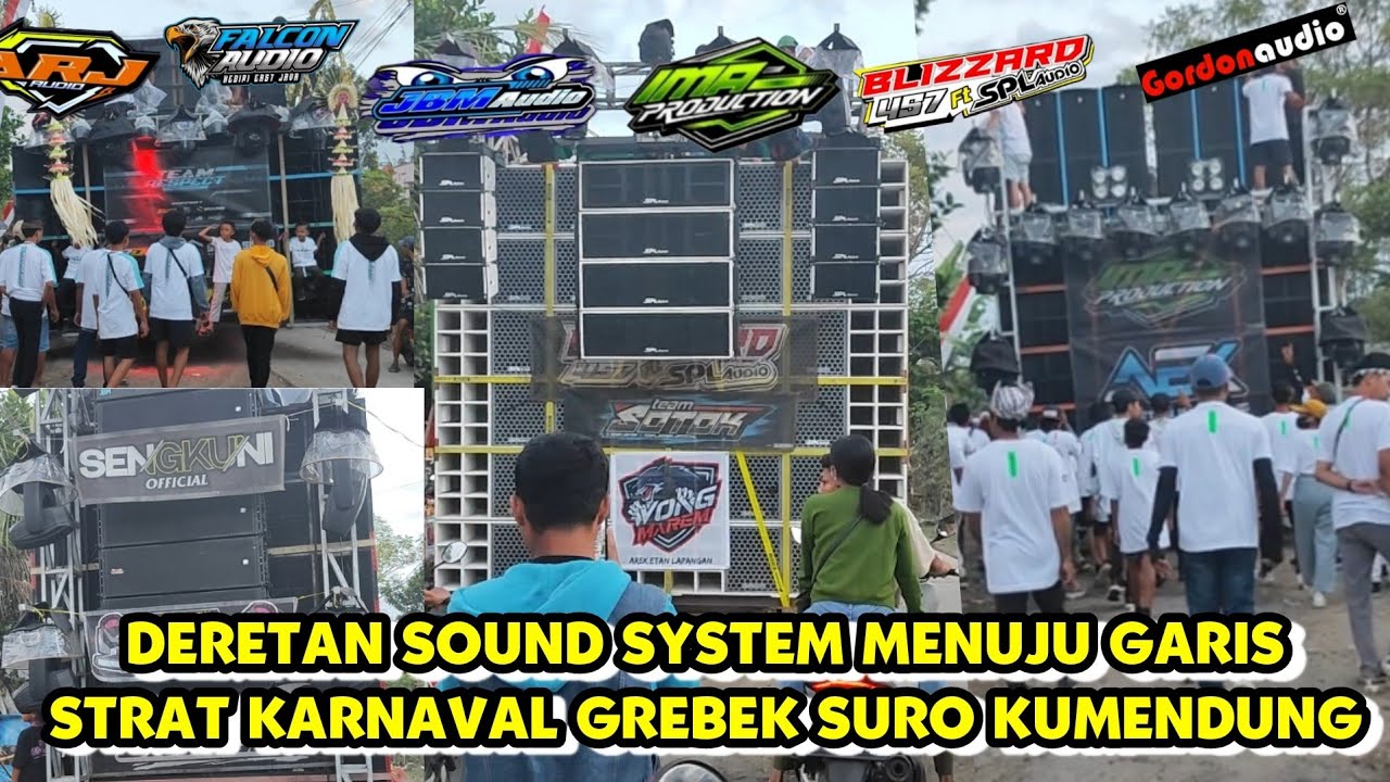 Gokil Parah !! Iring-iringan Sound system Gede Menuju Garis STRAT Karnaval Desa kumendung.