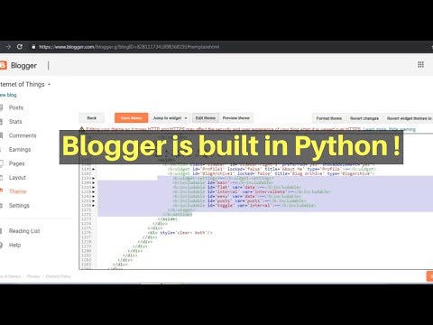 Blogger (Blogspot) is written in python programming language - Learning Python