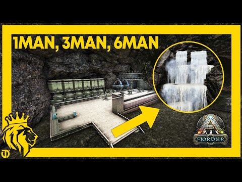 1MAN, 3MAN, 6MAN Caves W/ Full Base Designs On FJORDUR! | ARK: Survival Evolved