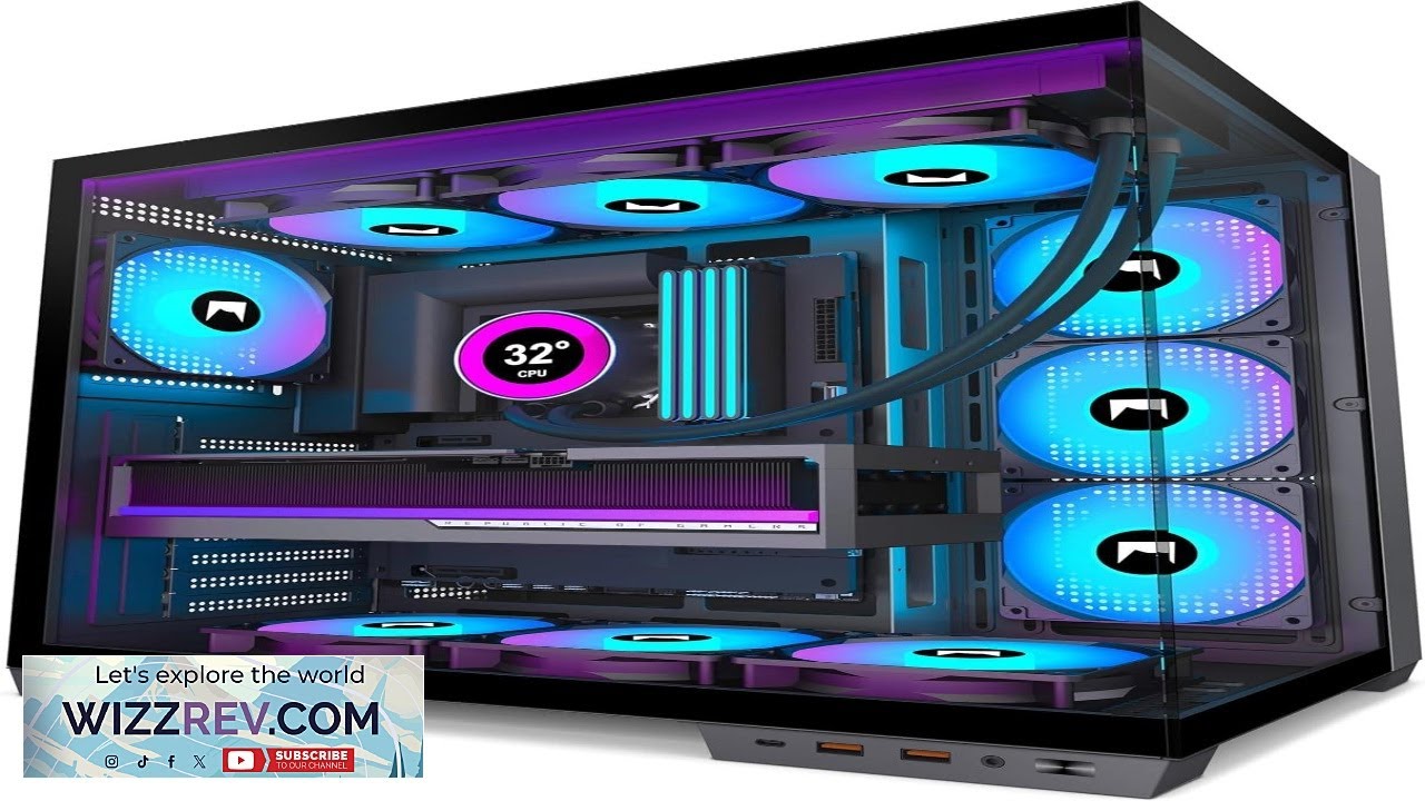 HYXN H1 HYXN ATX PC Case Pre Installed with 7 PWM ARGB