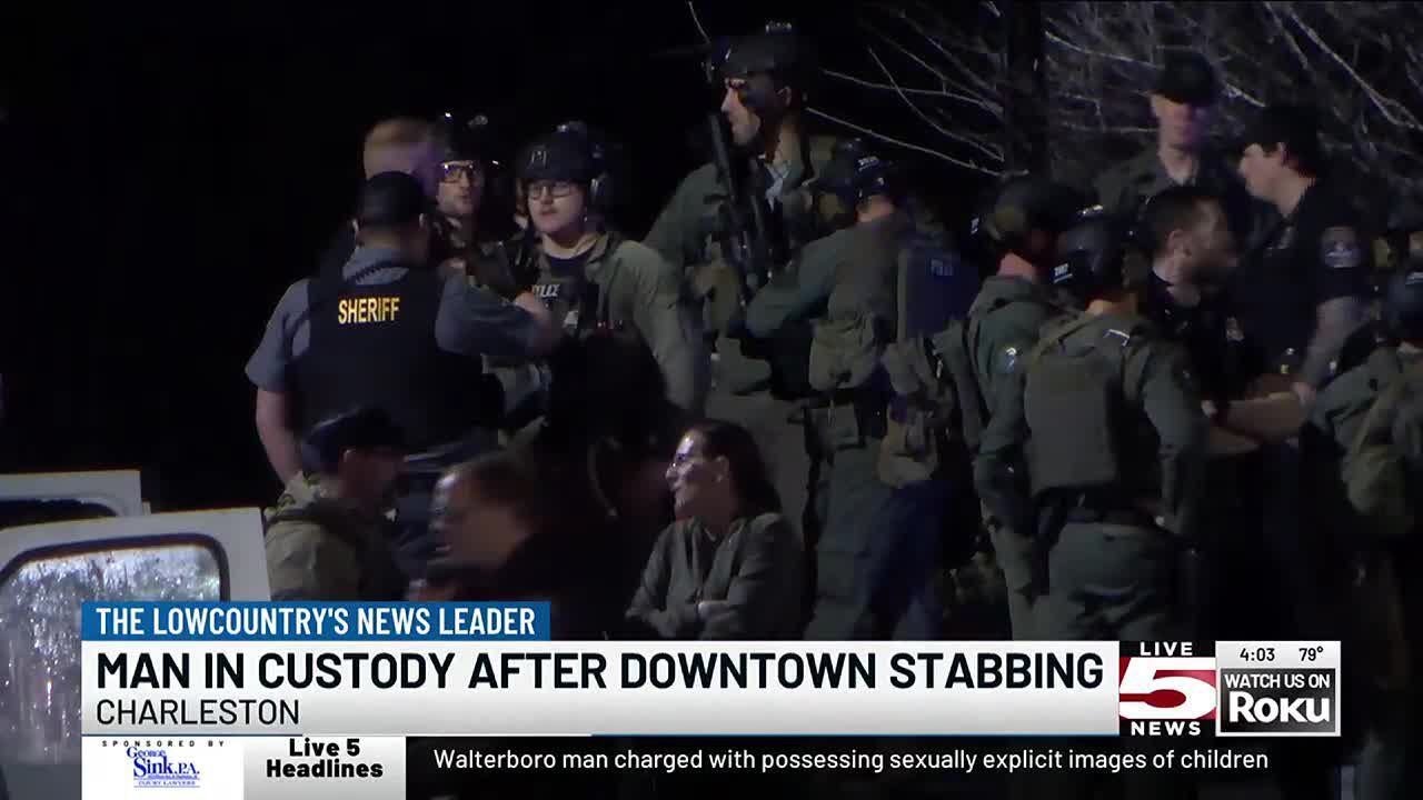 VIDEO: Suspect in custody after downtown stabbing leads to chase ...