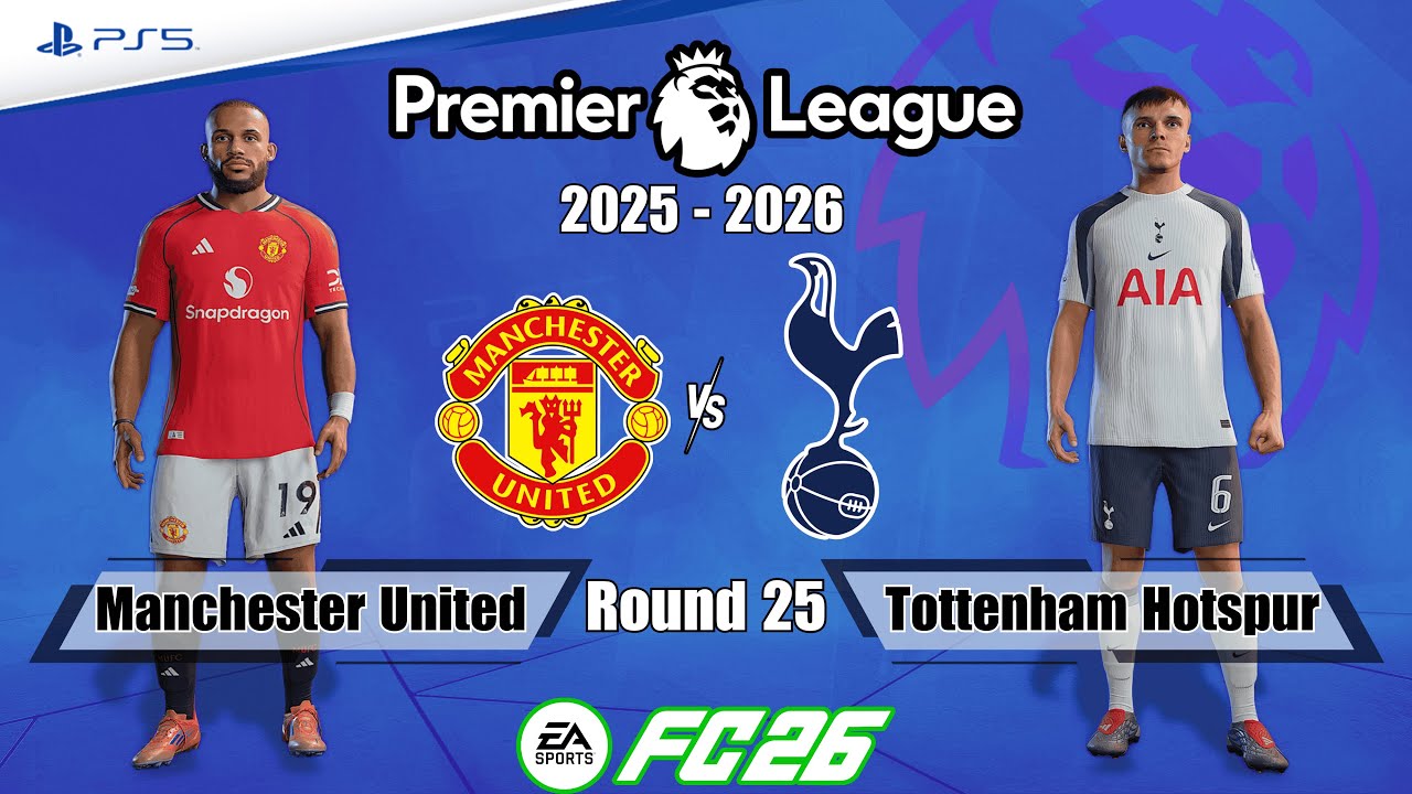 Manchester United vs. Tottenham Hotspur | Premier League 25/26 | Full Match | FC 26 - PS5™[4K]