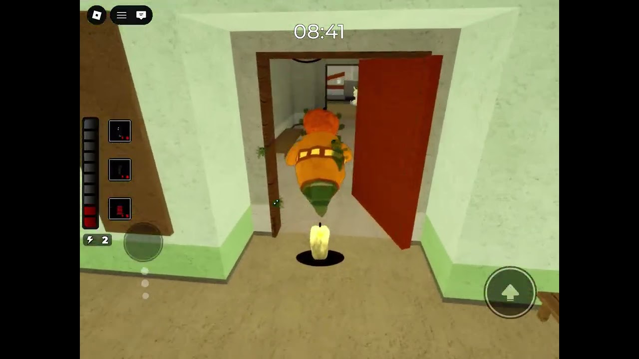 Playing as The whisper skin in piggy gameplay