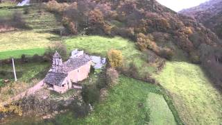 San Pedro de las montañas a vista de pájaro,Asturias paraiso natural