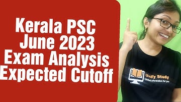 Kerala PSC Exam Analysis | Assistant Professor Computer Science Kerala PSC expected Cutoff