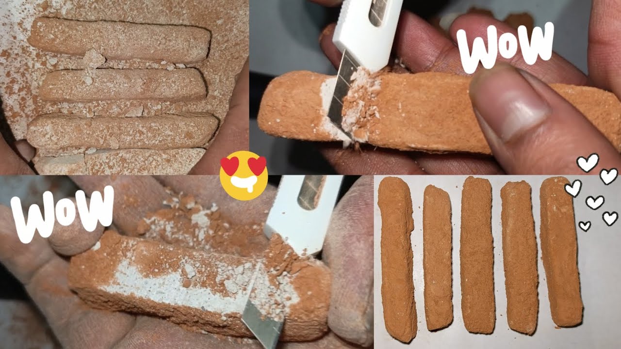 Thick Red cubical slate bar cleaning new video 📸💣💞😍||super powdery||#slatepencil#asmr#viral#youtube 