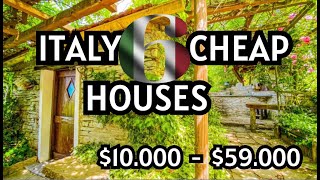 Cheap houses in Italy - 6 Stunning Italian Homes 10k to 59K 🇮🇹
