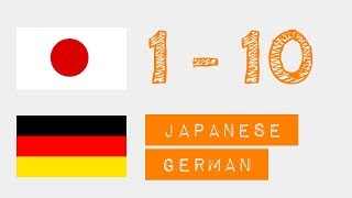 Zahlen von 1 bis 10 auf - japanisch - Deutsch