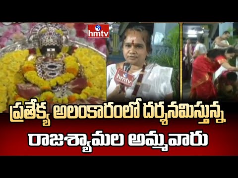 Visakhapatnam : ప్రతేక్య అలంకారంలో దర్శనమిస్తున్న రాజశ్యామల అమ్మవారు | hmtv - HMTVNEWS