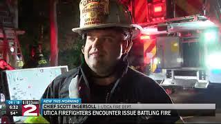 Utica firefighters face issues battling fire