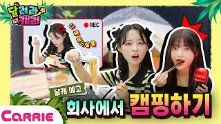 깜짝 방문한 스텔라와 함께 회사에서 캠핑을?!! 달려라캐리