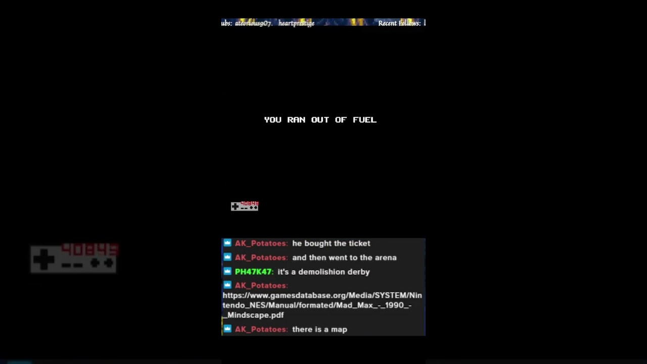 Mad Max (NES) - Ran Out Of Fuel