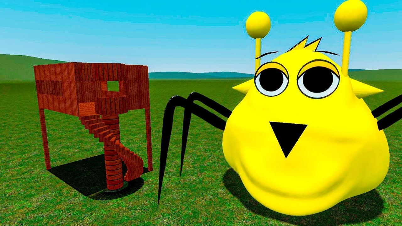 SPRUNKI SPIDER POU BOU FROM BOU'S REVENGE Vs TOWERS In Garry's Mod