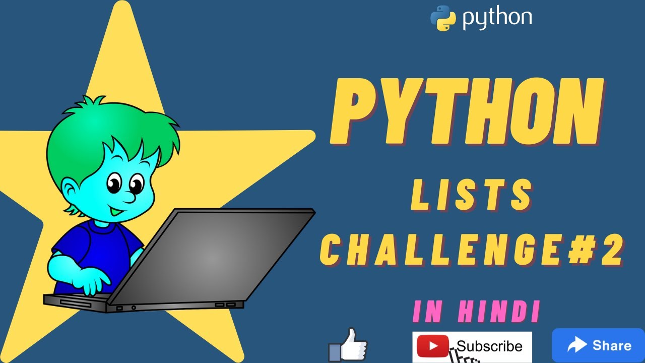 Python Lists Challenge # 2 Hindi - YouTube